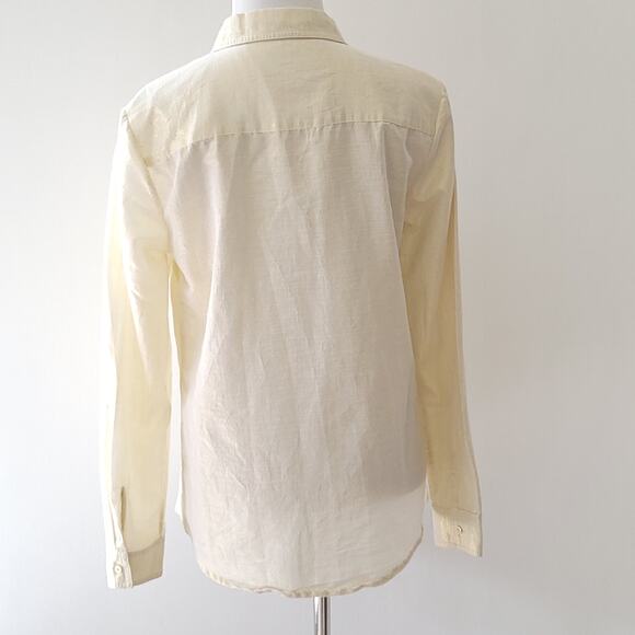 J. McLaughlin Button Front Shirt Metallic Iridescent Career Women Small - Picture 3 of 12